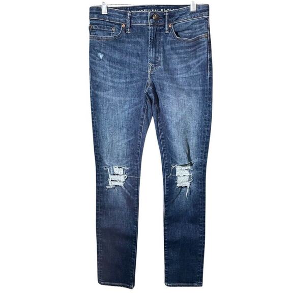 American Eagle Outfitters Other - American Eagle SLIM Jeans Men’s 28x32 Medium Wash Blue Stretch Denim *ALTERED*